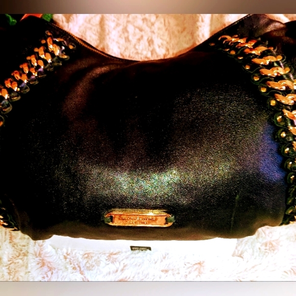 Michael Kors Handbags - Michael Kors black w/gold hobo Bag Pre-Loved